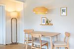 Ferienwohnung Salz/Haus Queller in Wittdün/Amrum   Esstisch und Stehlampe - Salz - Das Queller - Top-Hundeurlaub