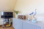 Wohnzimmer mit Fernseher und Dekoration - Nathalie - Top-Hundeurlaub