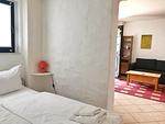 Schlafzimmer in einer Nische - Landpension Dubnitz - Ferienwohnung 10 - Top-Hundeurlaub