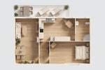Grundriss - Ferienhaus Janina mit Kamin und Sonnenterrasse - Top-Hundeurlaub