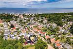 Vogelperspektive - Ferienhaus Janina mit Kamin und Sonnenterrasse - Top-Hundeurlaub