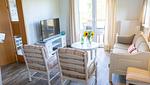 Wohnzimmer - Deichblick Ferienwohnung im Landlust Osterwarf - Top-Hundeurlaub