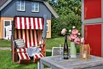 Terrasse - Ferienhaus Boddenblick 15 Feriendorf Klein Stresow Rügen - Top-Hundeurlaub