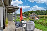 Terrasse - Ferienhaus Bodden Hus 27 Feriendorf Klein Stresow Rügen - Top-Hundeurlaub