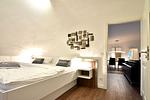 Schlafzimmer - Ferienwohnung Strandnest in der Villa Gudrun Binz - Top-Hundeurlaub