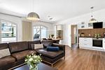 Wohnzimmer - Ferienwohnung Strandnest in der Villa Gudrun Binz - Top-Hundeurlaub