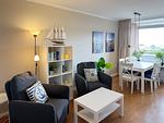 Wohnzimmer - Ferienwohnung "Lütj Seeröver" - Top-Hundeurlaub