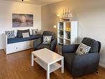 Wohnzimmer - Ferienwohnung "Lütj Seeröver" - Top-Hundeurlaub