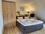 Bett - Haus Elfriede, Appartment Oststrand Wohnung 7 - Top-Hundeurlaub