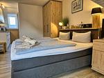 Bett - Haus Elfriede, Appartment Oststrand Wohnung 7 - Top-Hundeurlaub