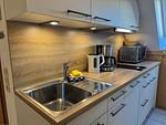 Küche / Küchenzeile - Haus Elfriede, Appartment Oststrand Wohnung 7 - Top-Hundeurlaub