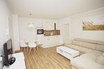 Wohnzimmer - FeWo06:Strand,Terr.,Pool,Sauna - Top-Hundeurlaub