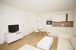 Wohnzimmer - FeWo06:Strand,Terr.,Pool,Sauna - Top-Hundeurlaub