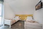 Schlafzimmer - Ferienhaus Sonnenschein OG mit Balkon und Garten mit Spielanlage - Top-Hundeurlaub