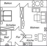 Grundriss - Objekt-Nr. 68 - Strand - Trelleborgallee - Top-Hundeurlaub