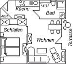 Grundriss - Objekt-Nr. 86 - Priwall - Wiekstraße - Top-Hundeurlaub