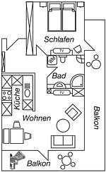 Grundriss - Objekt-Nr. 95 - Strand - Trelleborgallee - Top-Hundeurlaub