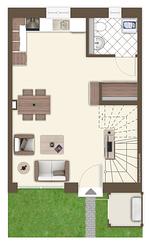 Grundriss - Ferienreihenhaus "Juist" Lale Andersen 2b "Juist" - Top-Hundeurlaub