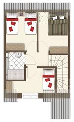 Grundriss - Ferienreihenhaus "Juist" Lale Andersen 2b "Juist" - Top-Hundeurlaub