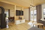 Wohnzimmer - Haus: strandnah, Sauna, Kamin - Top-Hundeurlaub