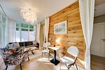 Wohnzimmer - Wald & Meer Apartments, FeWo II: Waldblick - Top-Hundeurlaub