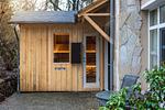 Sauna - Wald & Meer Apartments, FeWo II: Waldblick - Top-Hundeurlaub