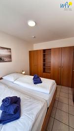 Schlafzimmer - Ferienwohnung Neuer Leuchtturm - Top-Hundeurlaub