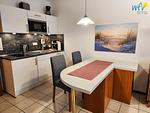 Küche / Küchenzeile - Ferienwohnung Elektrischer Leuchtturm - Top-Hundeurlaub