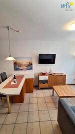 Wohnzimmer - Ferienwohnung Elektrischer Leuchtturm - Top-Hundeurlaub