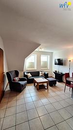 Wohnzimmer - Ferienwohnung Möwe - Top-Hundeurlaub