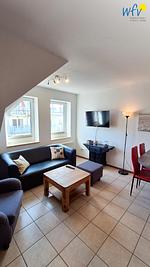 Wohnzimmer - Ferienwohnung Möwe - Top-Hundeurlaub