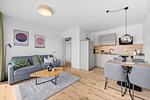 Wohnzimmer - Ferienwohnung TheViewB02 Achter de Diek Dagebüll - Top-Hundeurlaub