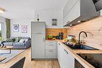 Küche / Küchenzeile - Ferienwohnung TheViewB02 Achter de Diek Dagebüll - Top-Hundeurlaub