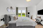 Schlafzimmer - Ferienwohnung TheViewB02 Achter de Diek Dagebüll - Top-Hundeurlaub
