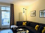 Wohnzimmer - Ferienwohnung Strandlust in der Villa Seeadler Binz - Top-Hundeurlaub