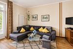 Wohnzimmer - Ferienwohnung Strandlust in der Villa Seeadler Binz - Top-Hundeurlaub