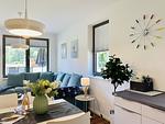 Wohnzimmer - Ferienwohnung Inselglück 3 Parkvillen Carlota und Candela Baabe - Top-Hundeurlaub