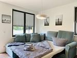 Wohnzimmer - Ferienwohnung Inselglück 3 Parkvillen Carlota und Candela Baabe - Top-Hundeurlaub