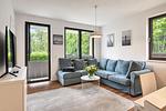 Wohnzimmer - Ferienwohnung Inselglück 3 Parkvillen Carlota und Candela Baabe - Top-Hundeurlaub
