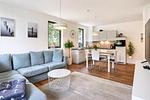 Wohnzimmer - Ferienwohnung Inselglück 3 Parkvillen Carlota und Candela Baabe - Top-Hundeurlaub