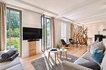 Wohnzimmer - Ferienwohnung Strandlounge in den Parkvillen Binz - Top-Hundeurlaub