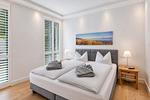 Schlafzimmer - Ferienwohnung Strandlounge in den Parkvillen Binz - Top-Hundeurlaub
