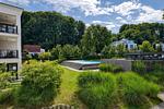 Poolblick - Ferienwohnung Strandlounge in den Parkvillen Binz - Top-Hundeurlaub