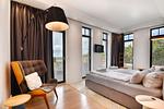 Schlafzimmer - Ferienwohnung Luxus Apartment MeerFreude Sellin - Top-Hundeurlaub
