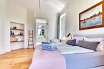 Schlafzimmer - Ferienwohnung Fürst Malte Loft I Design & Pool Putbus - Top-Hundeurlaub