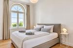 Schlafzimmer - Ferienwohnung Fürst Malte Loft I Design & Pool Putbus - Top-Hundeurlaub