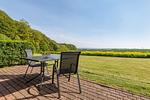 Terrasse - Blockhaus Robinson Crusoe - 1. Reihe Meerblick - Top-Hundeurlaub