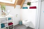 Badezimmer - Ferienhaus Zimmers-Nordseehaus - Top-Hundeurlaub