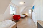 Schlafzimmer - Doppelhaus Lütt Wisch Hus - Top-Hundeurlaub