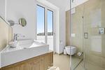 Badezimmer - Ferienhaus Buhne JoLi List auf Sylt - Top-Hundeurlaub
